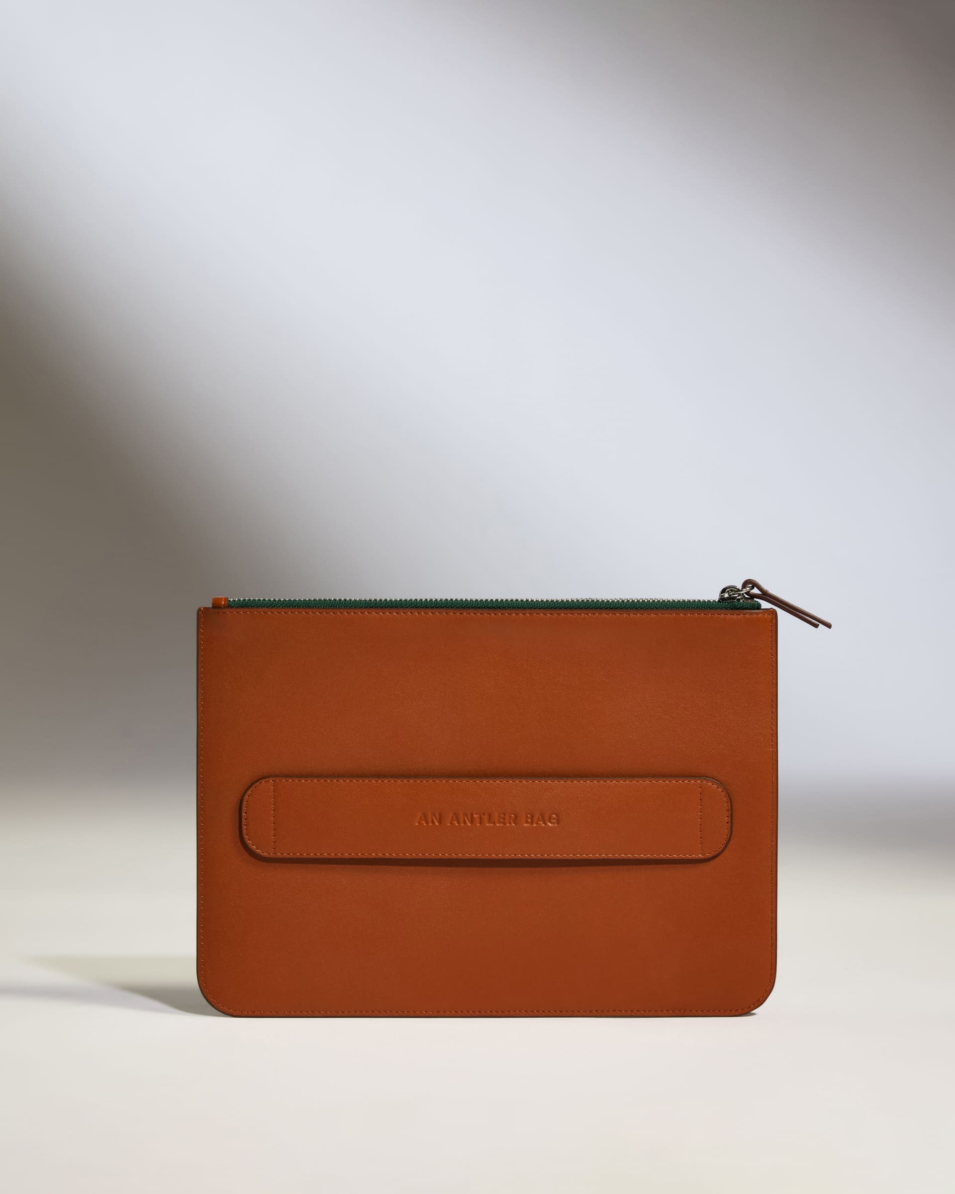 Zipped Pouch with Wristlet in Tan Leather 1914 Collection Travel Accessories Antler UK