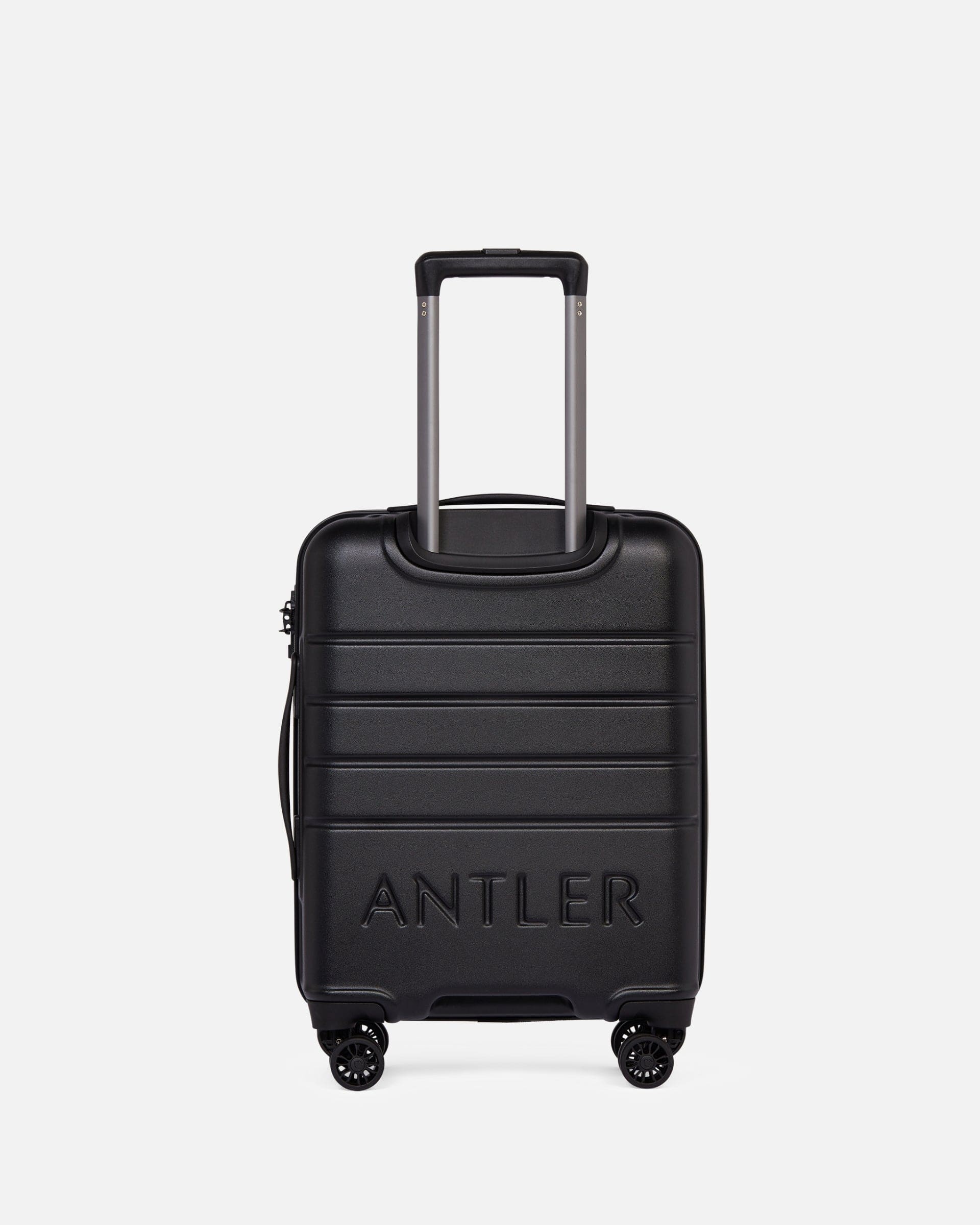 Antler UK Luggage -  Logo cabin in black - Hard Suitcases Logo Cabin Suitcase Black | Lightweight Hard Shell Luggage