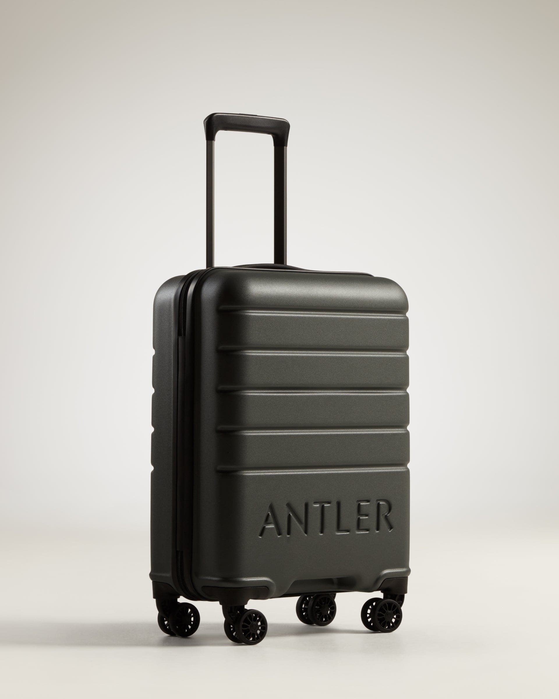Grey hard store shell suitcase