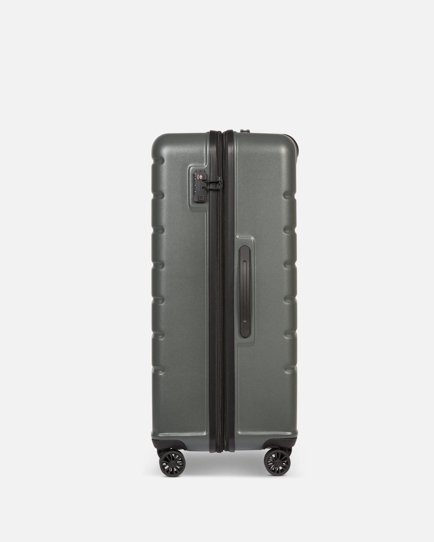 Antler UK Luggage -  Logo large in moss grey - Hard Suitcases Logo Large Suitcase Grey | Lightweight Hard Shell Luggage
