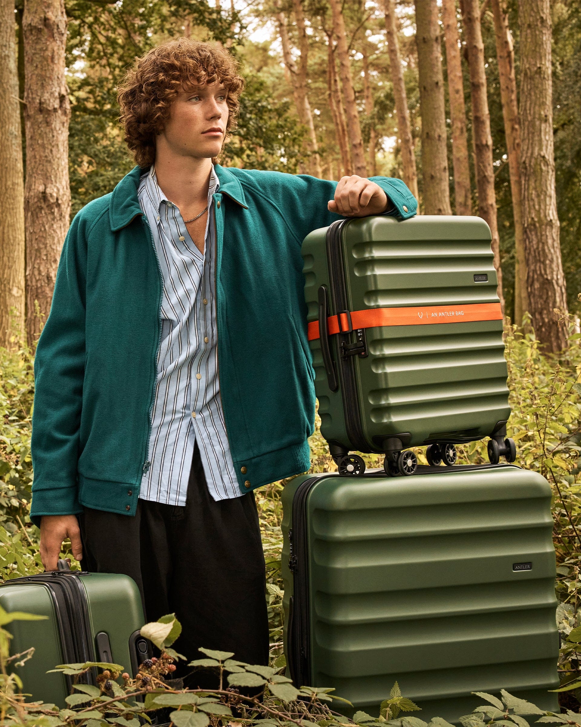 Antler UK Luggage -  Woodland Green - featured
