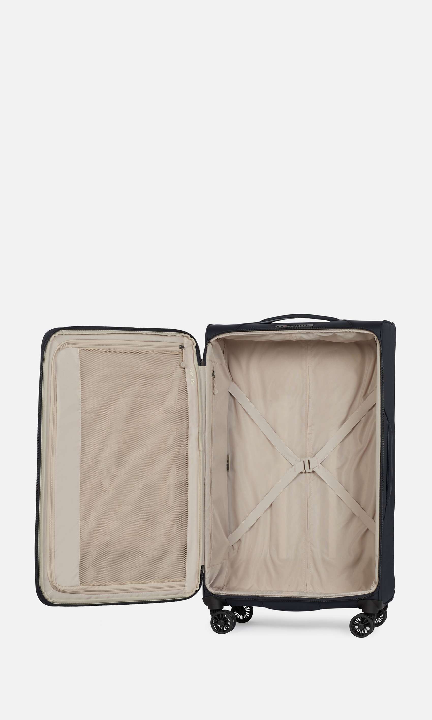 Antler Luggage -  Brixham set in navy - Soft Suitcases Brixham Set of 3 Suitcases Navy | Soft Suitcases | Antler 