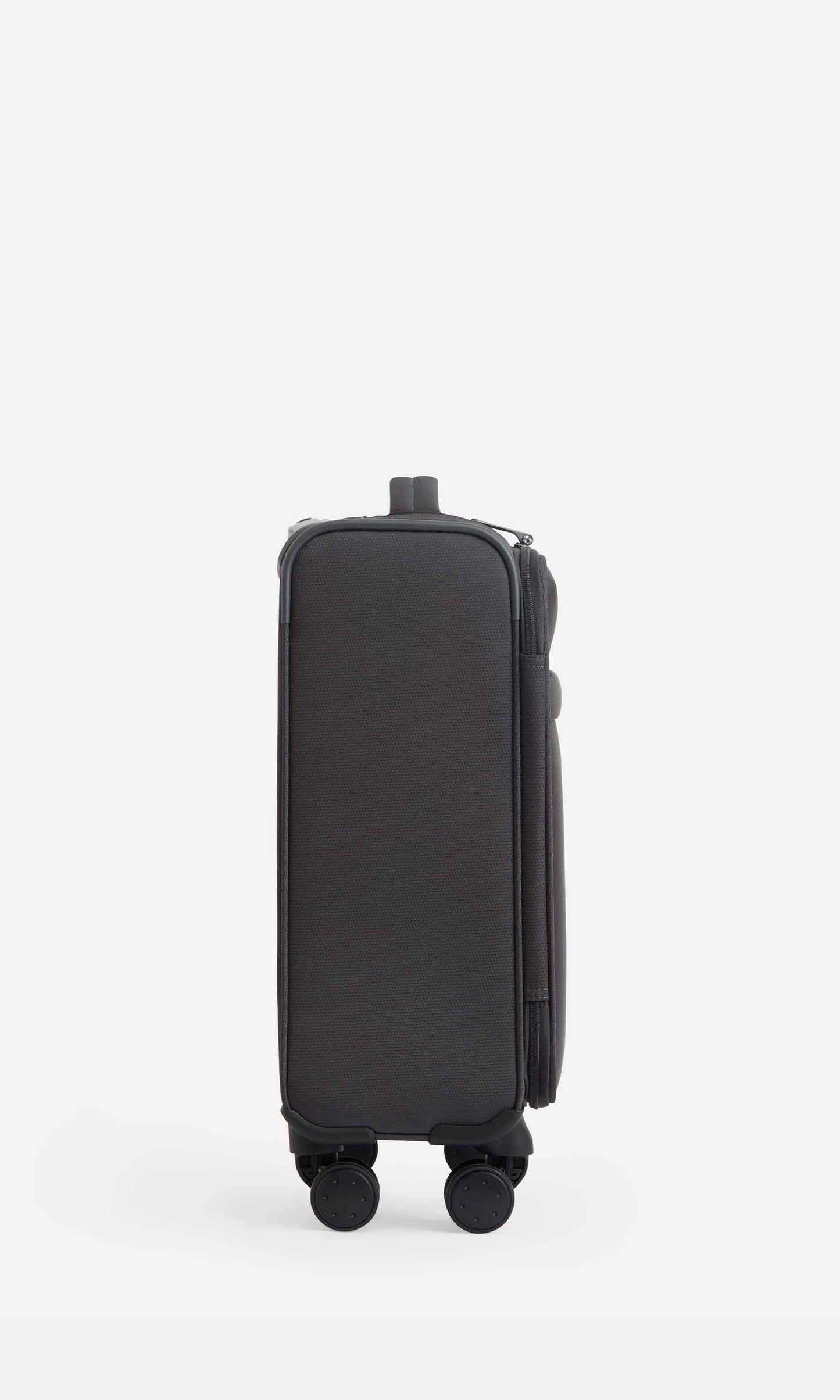 Antler Luggage -  Prestwick cabin in grey - Soft Suitcases Prestwick Cabin Suitcase Grey | Soft Shell Suitcase | Antler UK