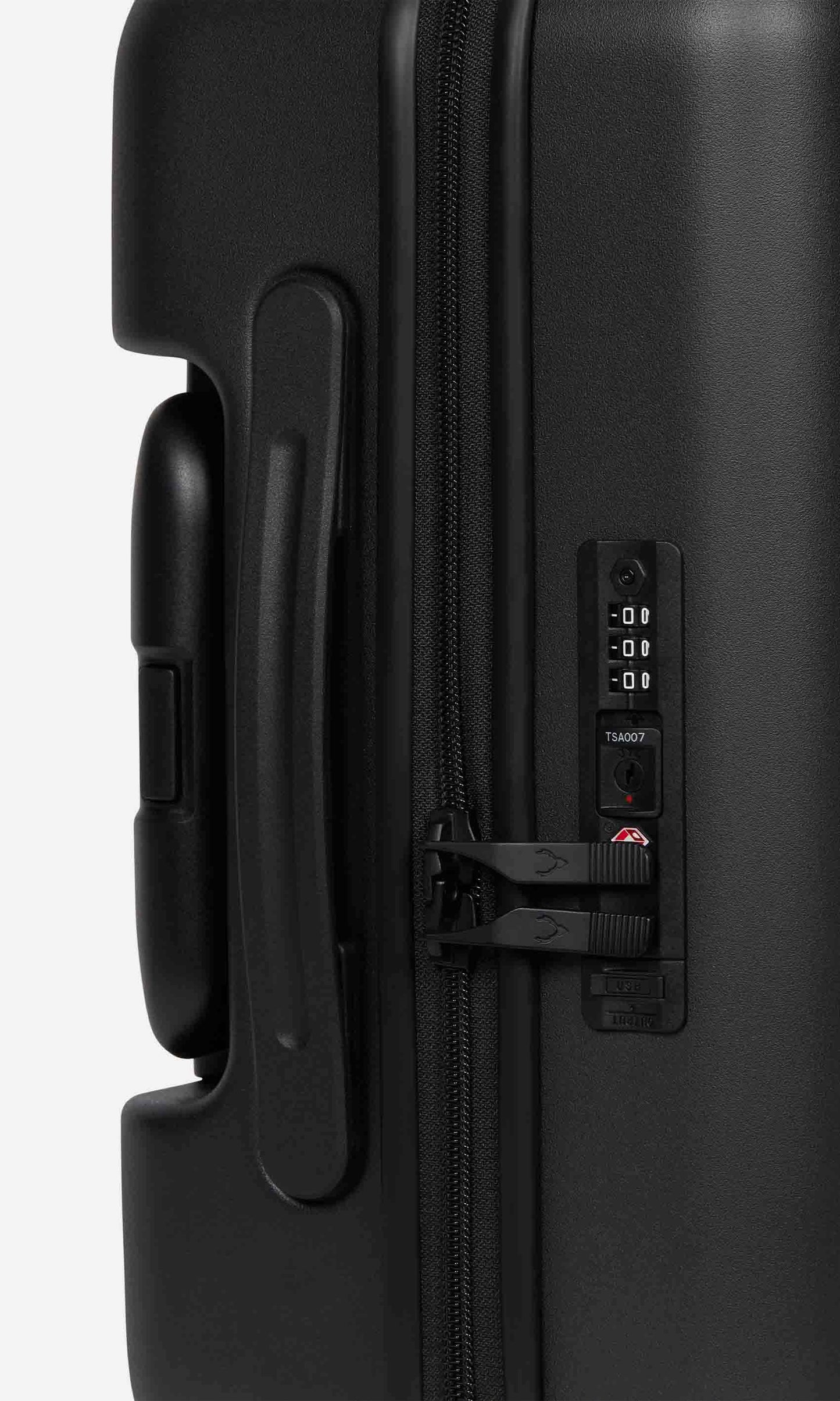 Antler Luggage -  Stamford cabin in black - Hard Suitcases Stamford Cabin Suitcase Black | Hard Luggage | Antler UK