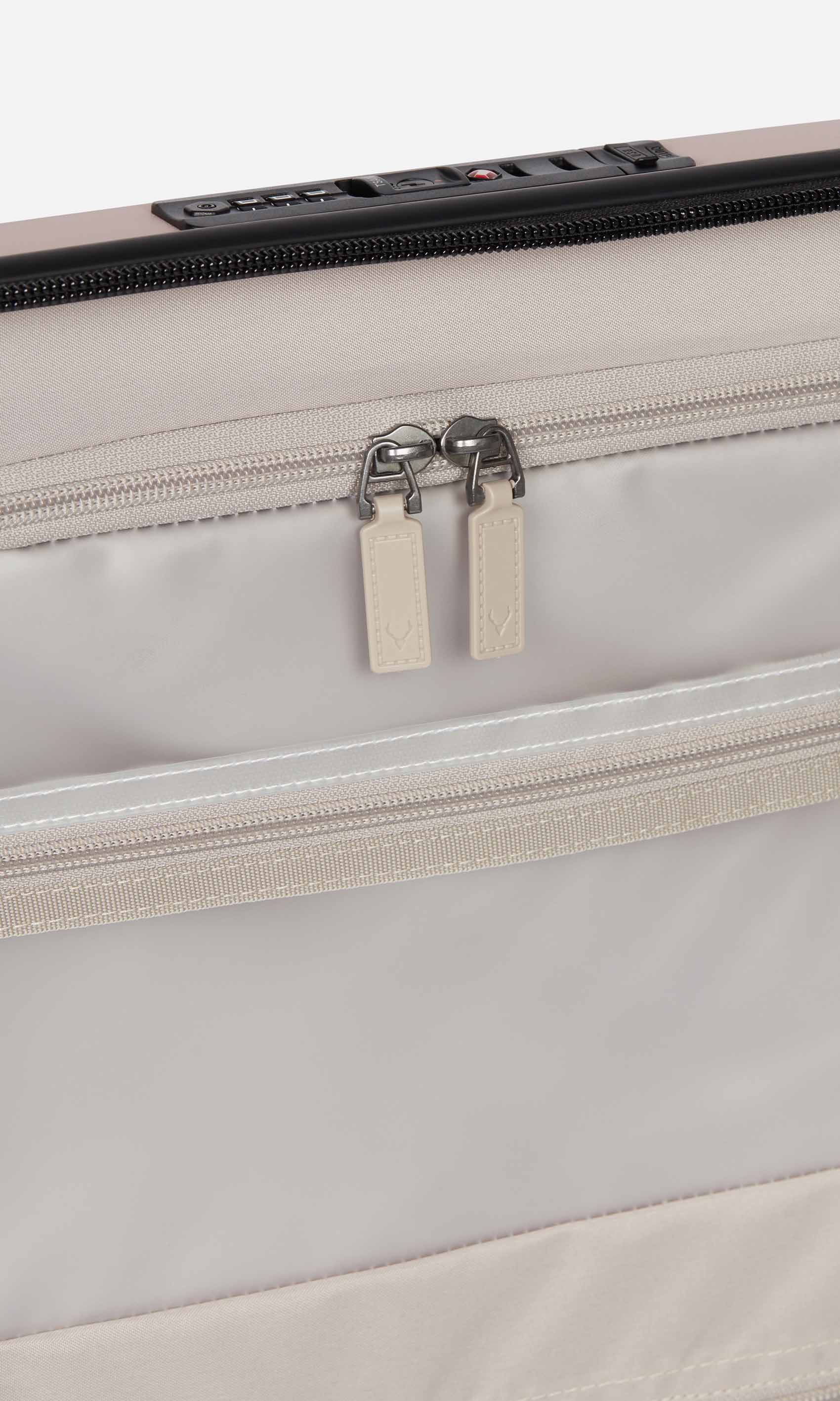 Antler Luggage -  Stamford cabin in putty - Hard Suitcases Stamford Cabin Suitcase Putty (Pink) | Hard Luggage | Antler UK