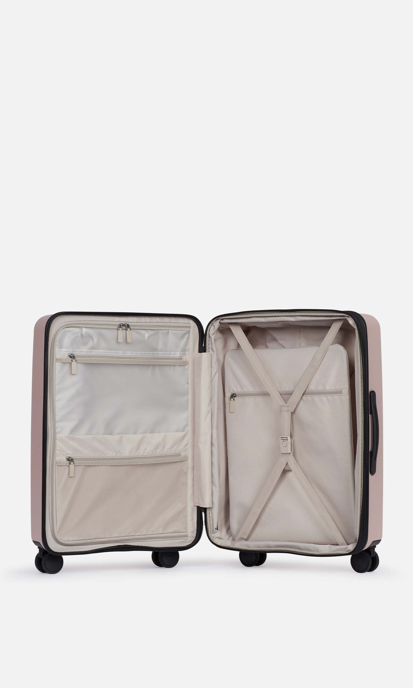 Antler Luggage -  Stamford medium in putty - Hard Suitcases Stamford Medium Suitcase Putty (Pink) | Hard Luggage | Antler 