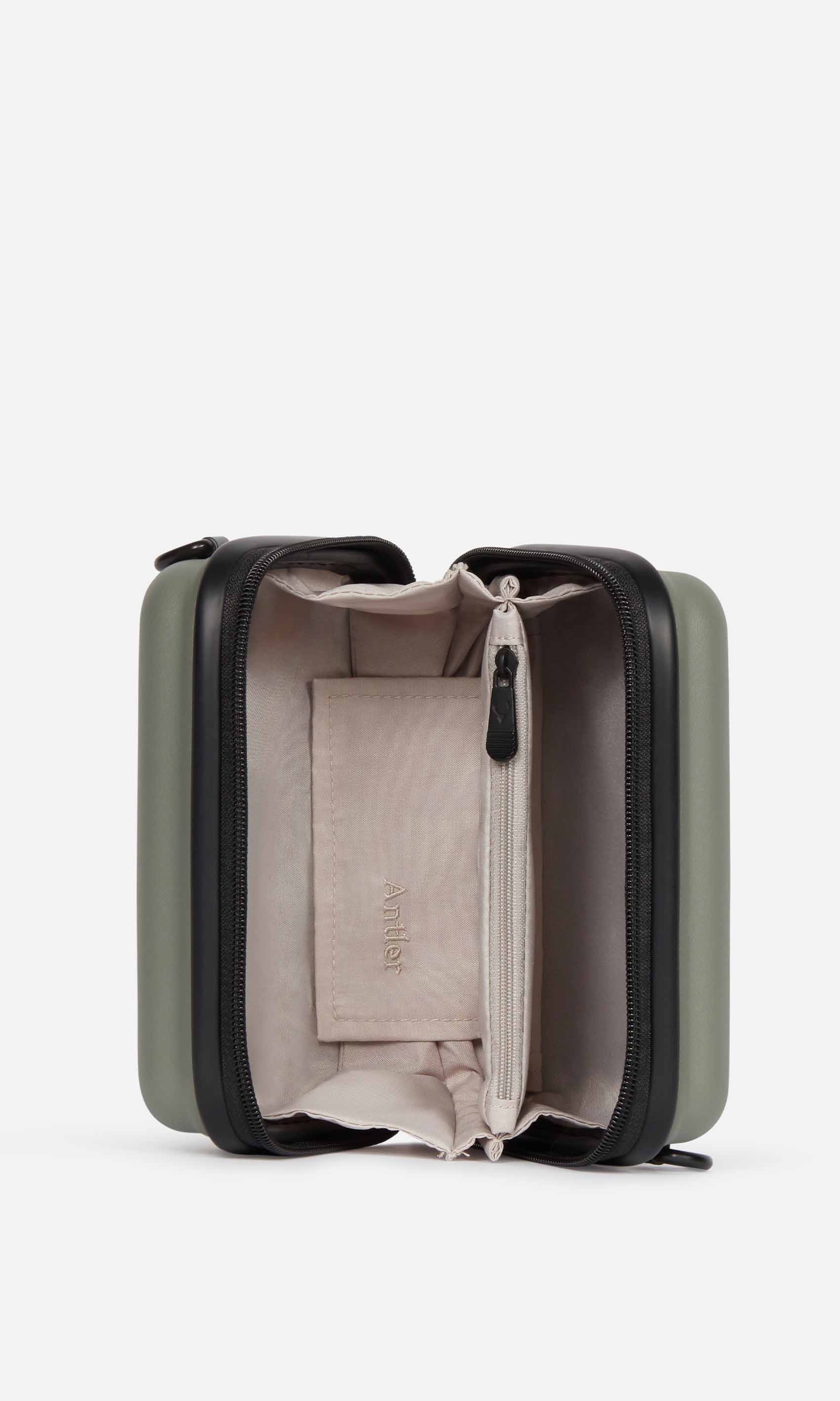 Antler Luggage -  Stamford mini crossbody in khaki - Hard Suitcases Stamford Mini Crossbody Khaki (Green) | Travel Accessories | Antler 